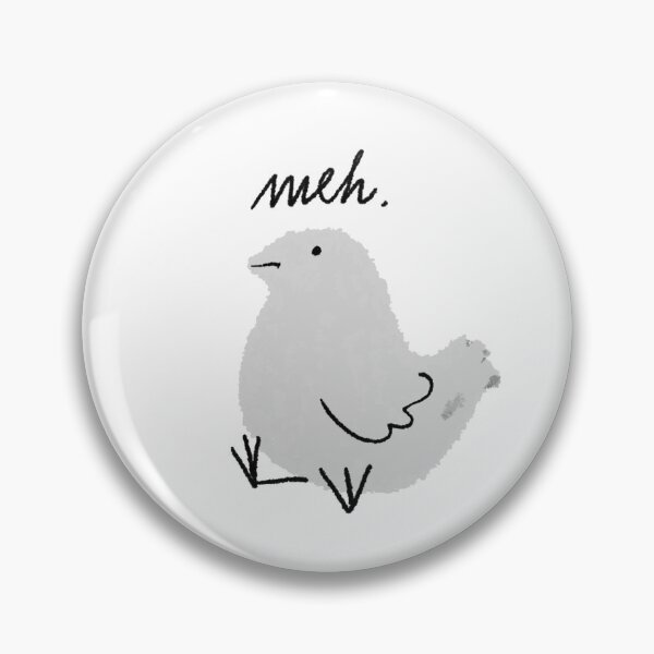 Item preview, Meh - this little grey bird is quite underwhelmed. designed and sold by tostoini.