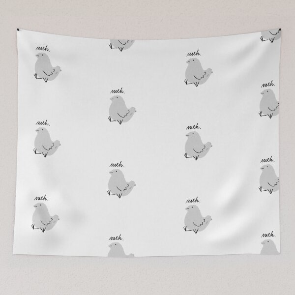 Item preview, Meh - this little grey bird is quite underwhelmed. designed and sold by tostoini.