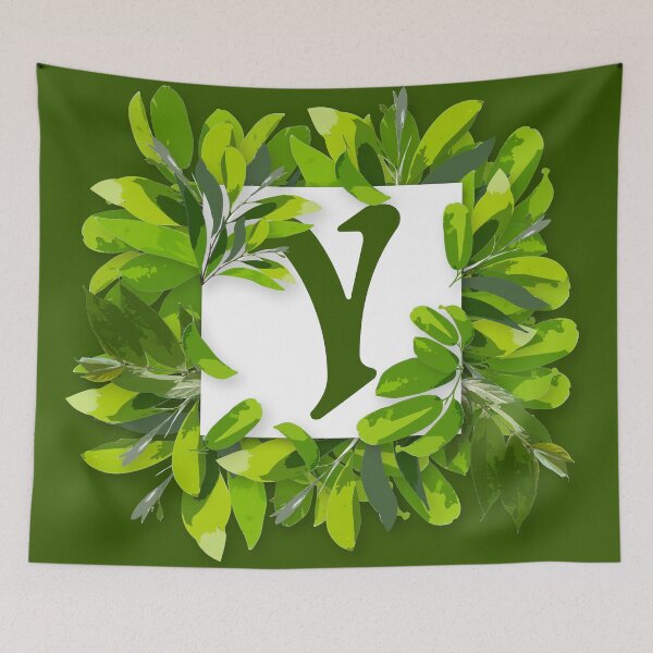 Artikelvorschau, Monogramm V Laubrahmen | Hochzeitsbriefe | Blumenbrief entworfen und verkauft von VinBasis.