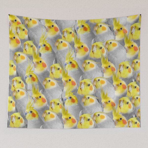 Item preview, Cockatiel Crowd Pattern designed and sold by Alienphysique.