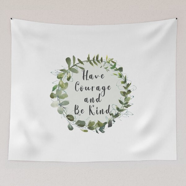 Item preview, Have Courage Quote in Wreath designed and sold by Pavnud.