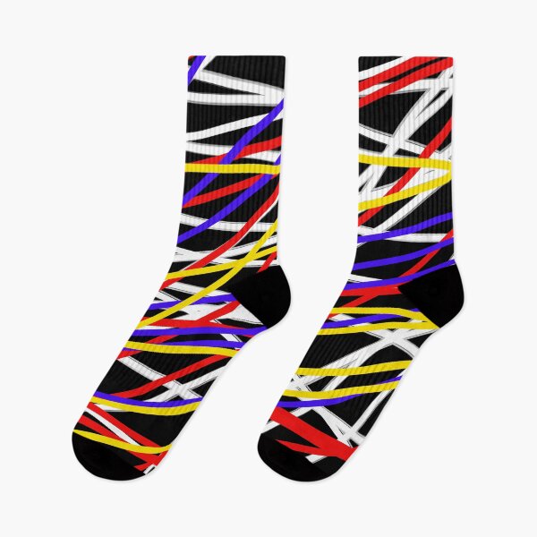Item preview, Abstract Lines Pattern- Red,White, Blue, Yellow designed and sold by Apartment12.