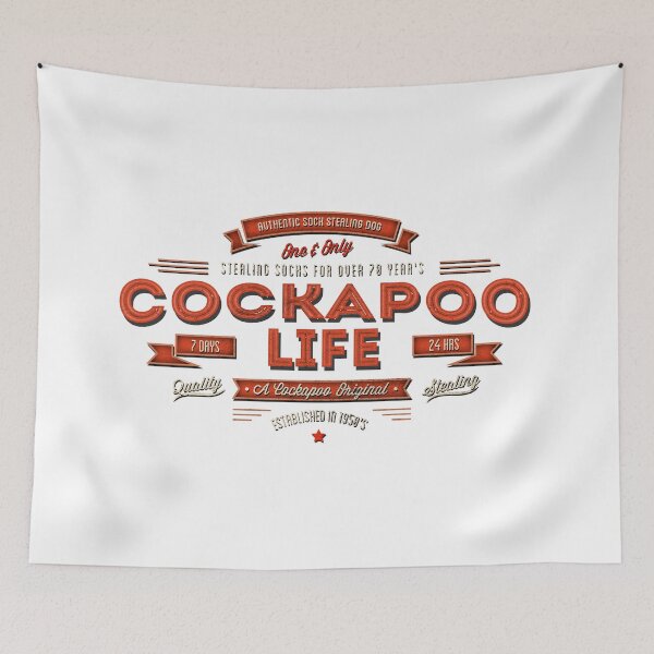 Item preview, Cockapoo Life Vintage (red) designed and sold by CarpenterPhoto.
