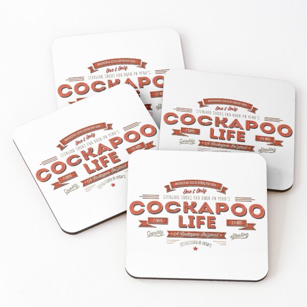 Item preview, Cockapoo Life Vintage (red) designed and sold by CarpenterPhoto.