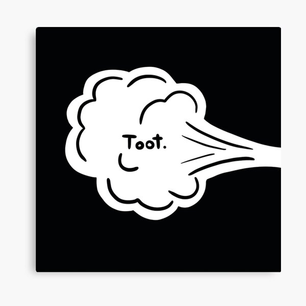 Cartoon Toot Cloud Canvas Print