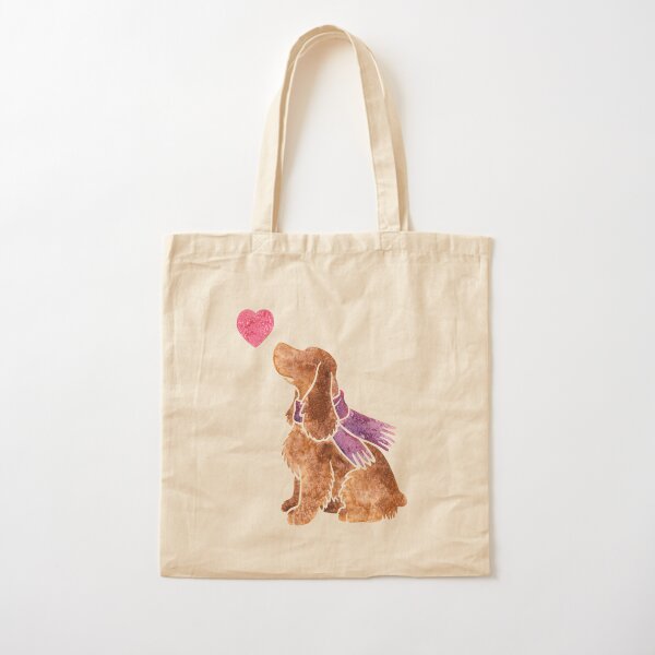 Watercolour spaniel Cotton Tote Bag