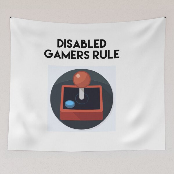 Item preview, Disabled Gamers Rule with Joystick designed and sold by headtrackerart.