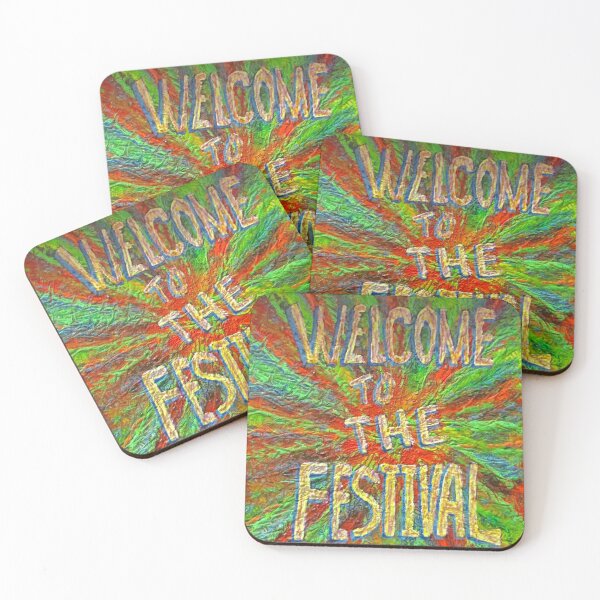 Item preview, Welcome To The Festival Red and Green Painting designed and sold by Andrew Morrell.