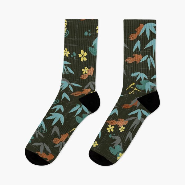 Item preview, Japanese fish leaves pattern designed and sold by LittleNippon.