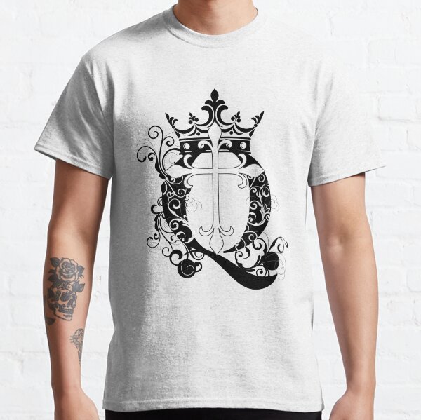 Cross Q Crown in Black Classic T-Shirt