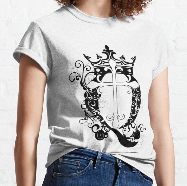 Cross Q Crown in Black Classic T-Shirt