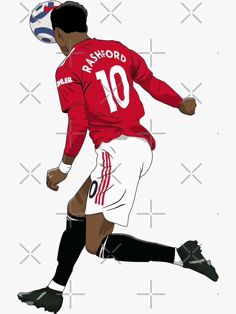 Marcus Rashford Pink Jersey Sticker Greeting Card for Sale by Hevding