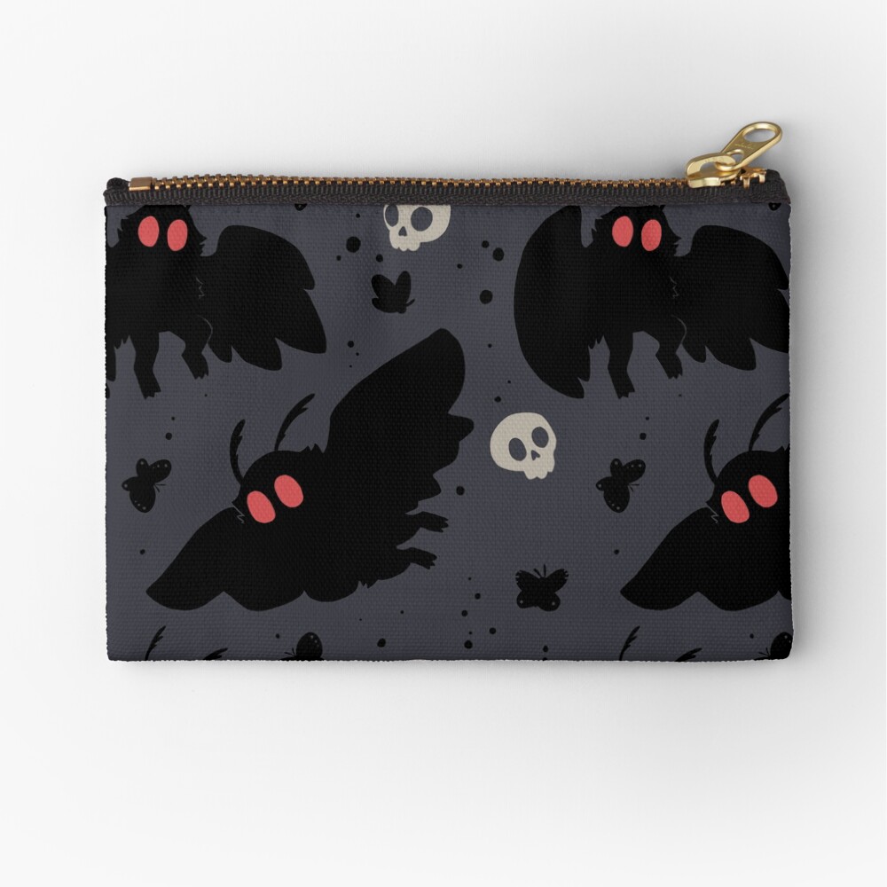 Mothman - Night Grey Zipper Pouch