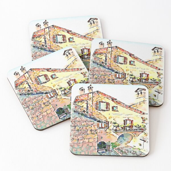 Item preview, Barbarano Romano: foreshortening with tuff buildings designed and sold by Giuseppe Cocco.