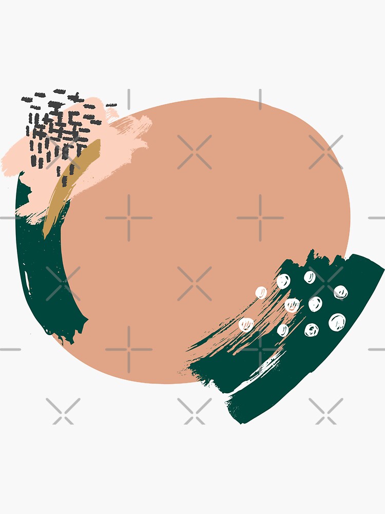 Thumbnail 3 of 3, Sticker, nude green abstract designed and sold by Fatamimosh.