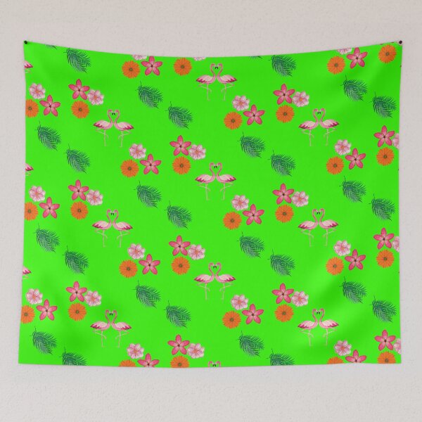 Item preview, Tropical Flower Flamingo Love designed and sold by Imemewell.