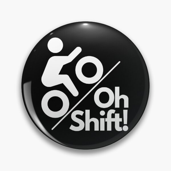 Item preview, Oh shift! Minimal Mountain Bike Rider Funny Design designed and sold by akarshkala.