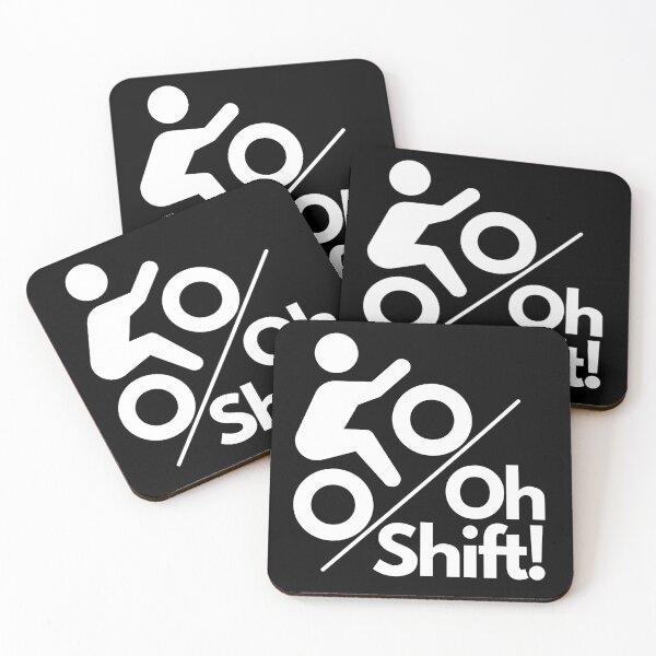 Item preview, Oh shift! Minimal Mountain Bike Rider Funny Design designed and sold by akarshkala.