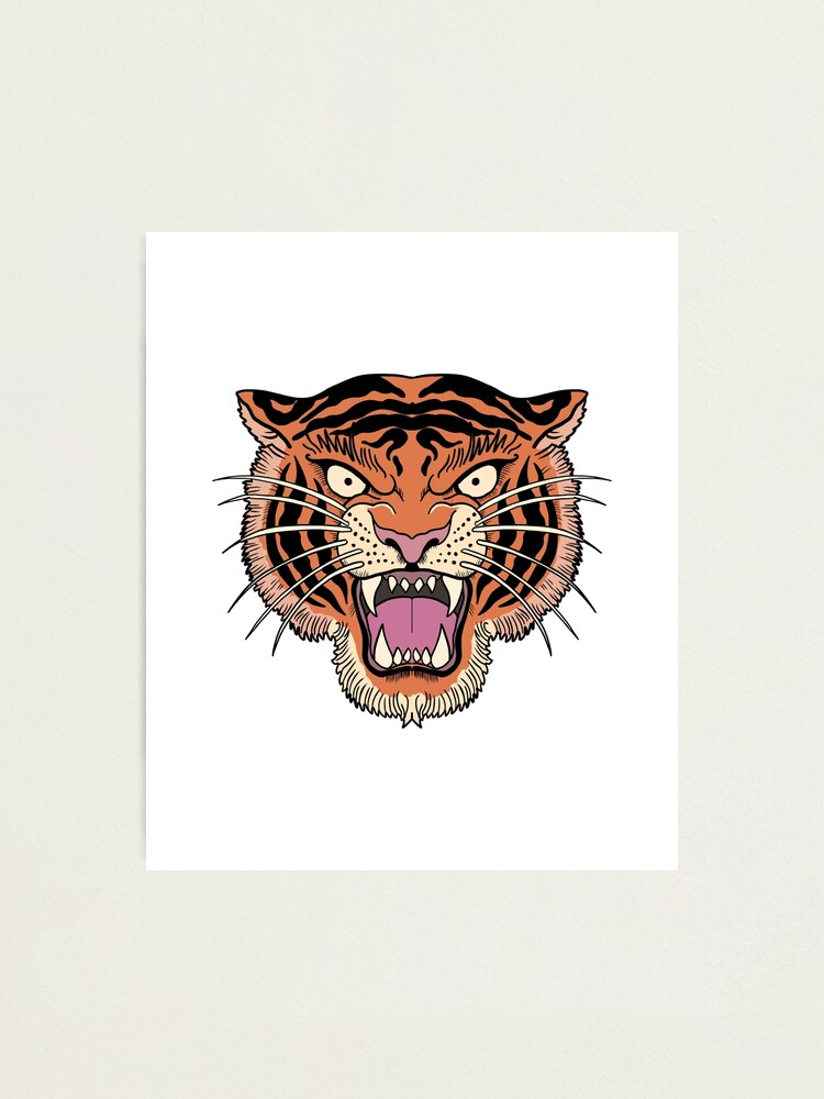 Tiger with open mouth drawing Tiger tattoo Female Tiger Tattoos   Sketches of Female Tattoos with a Tiger