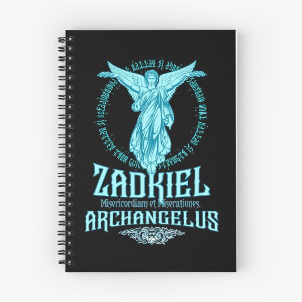 Aperçu de l'œuvre Archange Zadkiel, mot art, conception de texte avec illustration créée et vendue par Segobia.