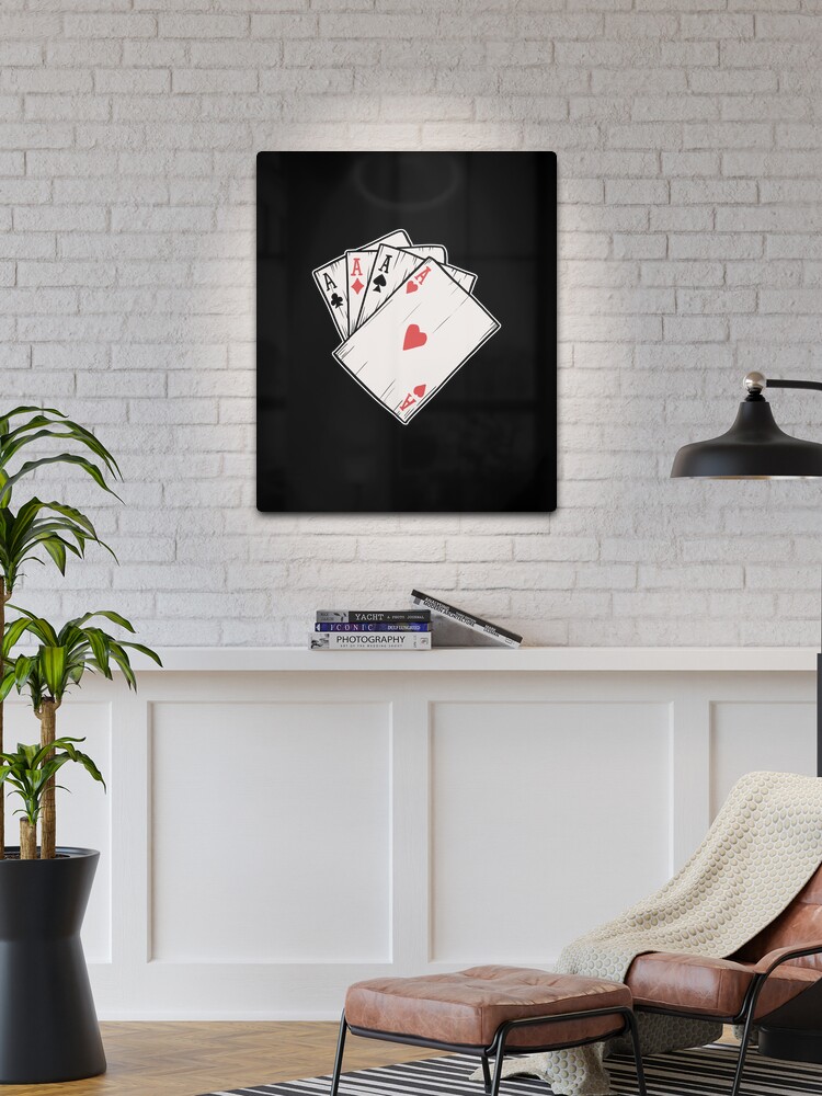 Traditional Tattoo Four Aces Playing Card Game" Metal Print for Sale by Mesyo