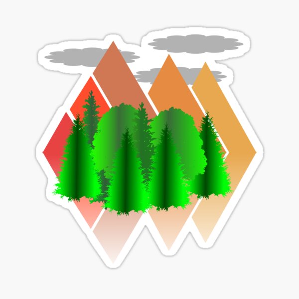 Forest Walk Between Trees In Nature Sticker For Sale By Bodino