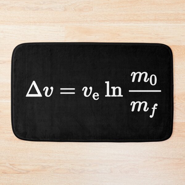 Item preview, rocket equation, most fundamental equation of space exploration dark version designed and sold by NoetherSym.