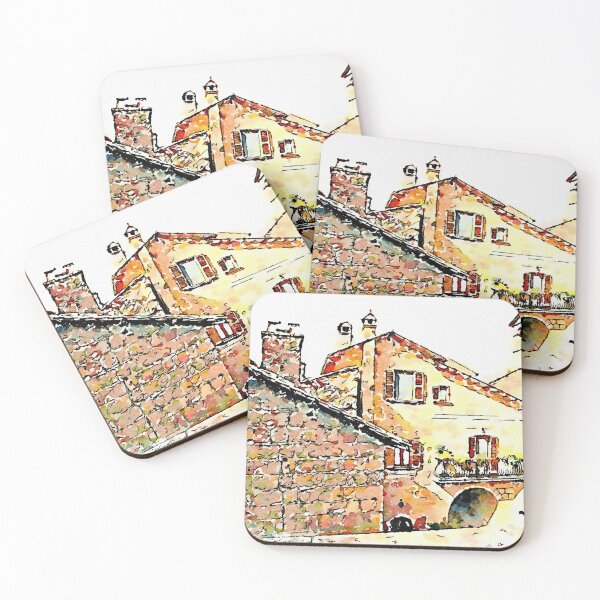 Item preview, Barbarano Romano: foreshortening with tuff buildings designed and sold by Giuseppe Cocco.