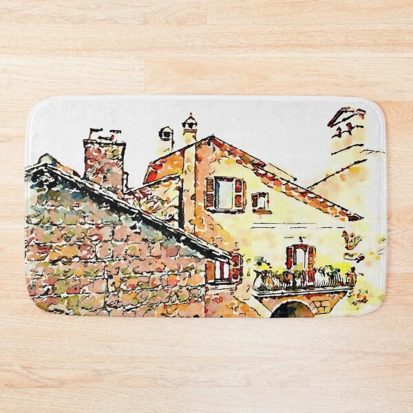Item preview, Barbarano Romano: foreshortening with tuff buildings designed and sold by Giuseppe Cocco.