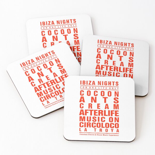 Item preview, ANTS CIRCOLOCO poster of dream IBIZA NIGHTS Electro & House music: White & red MODEL Event of La French Touch (original HD DESIGN) designed and sold by LA FRENCH TOUCH.