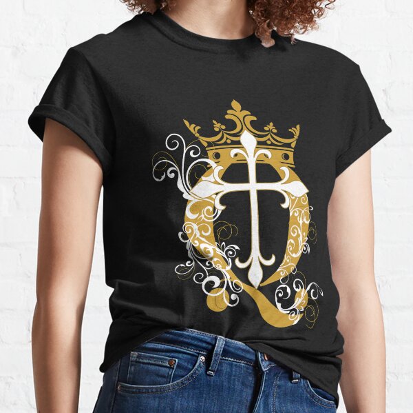 Cross Q Crown in Gold Classic T-Shirt