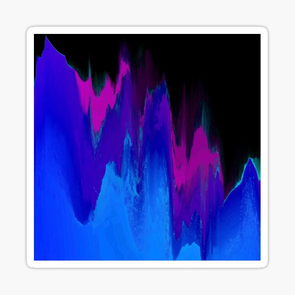Item preview, Retro Wave Neon Storm - Glitch Art Print designed and sold by burning.