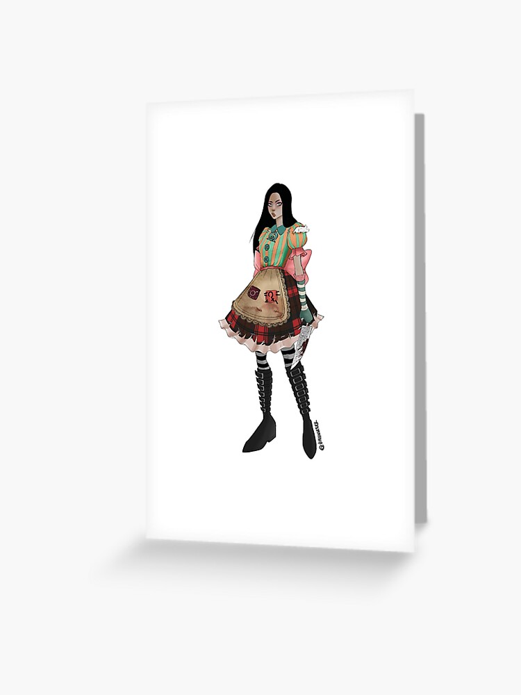 Gift Idea Alice Madness Returns Alice Liddell Cheshire Cat White Rabbit  Greeting Card for Sale by Jennyfer1991