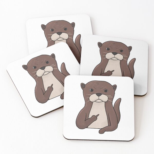 Item preview, Grumpy Otter Holding Middle Finger  designed and sold by Mesyo.