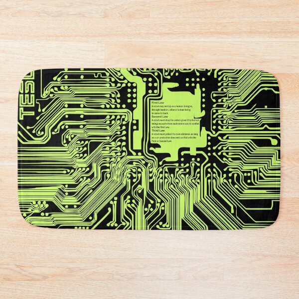 Item preview, Green computer electronic circuit, Asimov tribute designed and sold by angelisart.