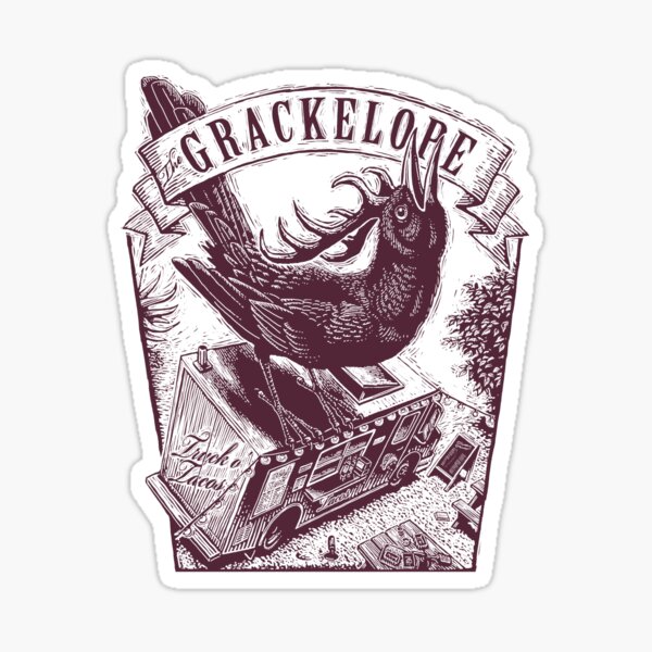 Item preview, The Grackelope (maroon) designed and sold by Jeff Crosby.