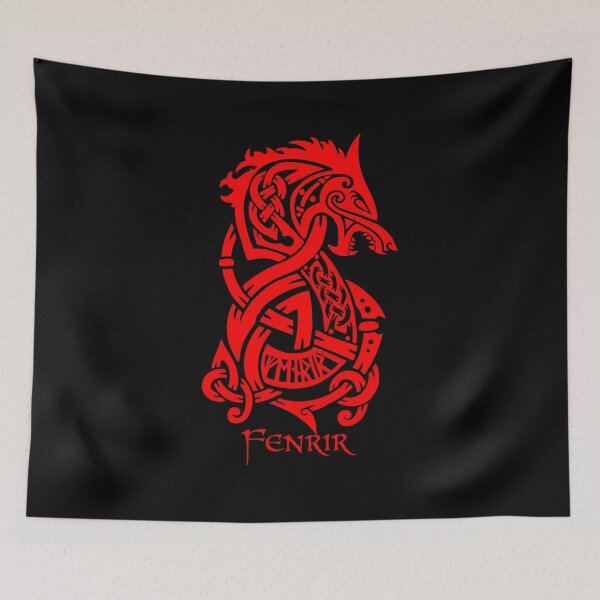 Item preview, Red Fenrir Wolf designed and sold by celthammerclub.