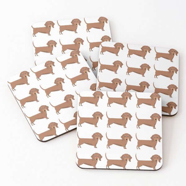 Item preview, Brown Dachshund dog breed cute pattern designed and sold by Maful.
