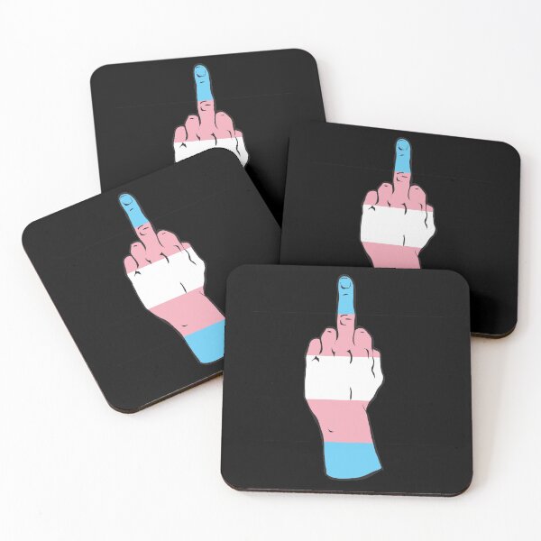 Item preview, Trans Pride Middle Finger designed and sold by Alrkeaton.