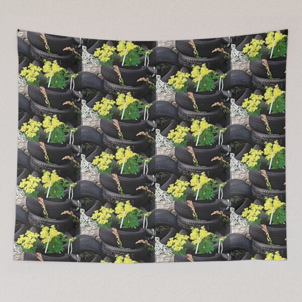 Item preview, Old Tires and wild flowers designed and sold by Shulie1.