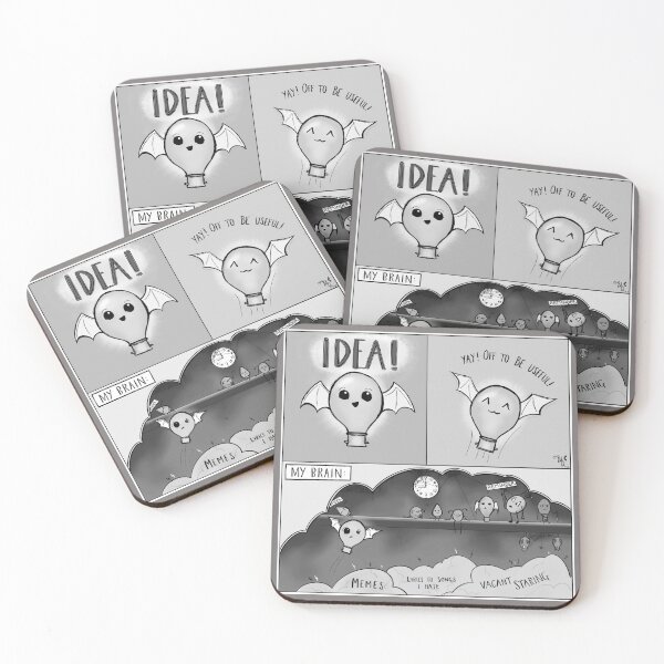 Item preview, Where ideas go - lighthearted spoonie/ADHD Comic designed and sold by MahliQuinn.