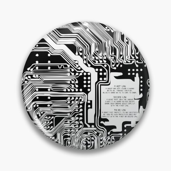 Item preview, White computer electronic circuit, Asimov tribute designed and sold by angelisart.