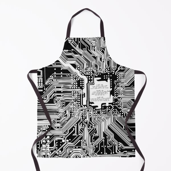 Item preview, White computer electronic circuit, Asimov tribute designed and sold by angelisart.