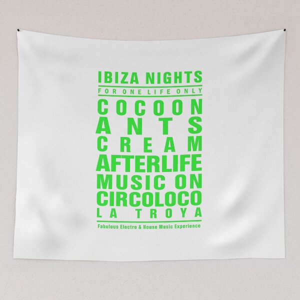 Item preview, ANTS CIRCOLOCO poster of dream IBIZA NIGHTS Electro & House music: MODEL white & neon green Event of La French Touch (original HD DESIGN) designed and sold by LA FRENCH TOUCH.