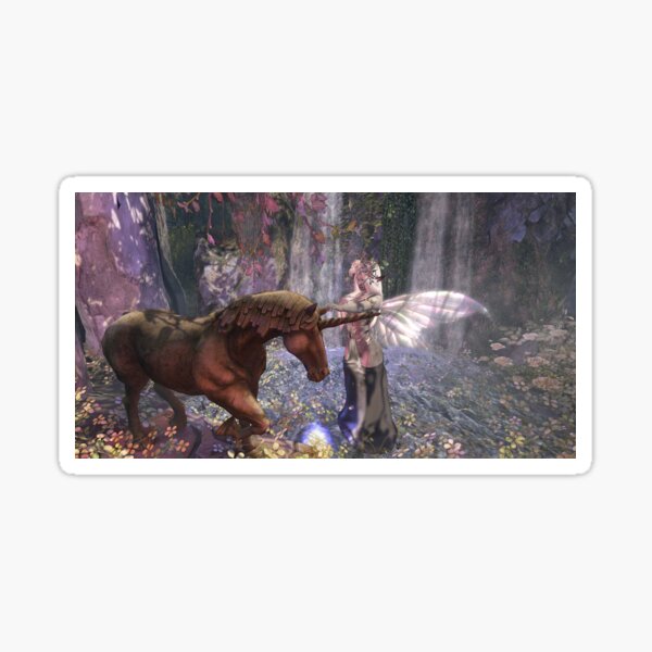 Hello Friend - Fairy and Unicorn Sticker