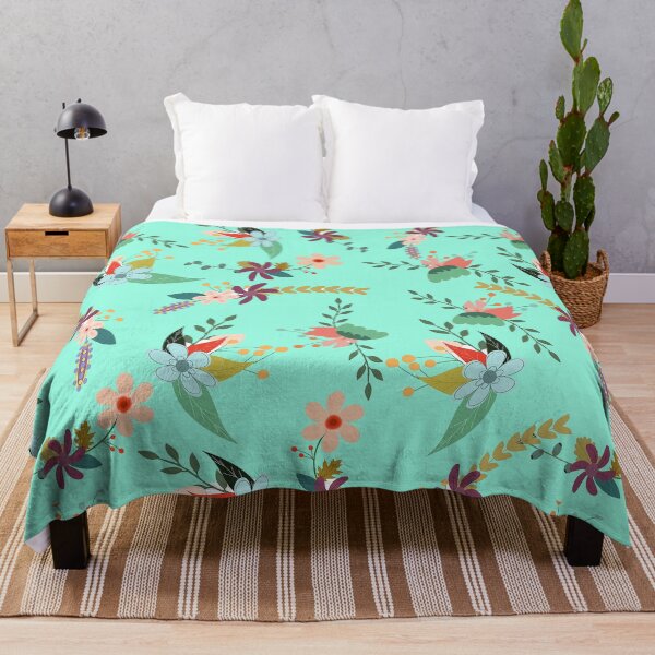 Artikelvorschau, Nahtlose Blumenmuster in Vintage-Farben - Mint Floral Vintage Vibe entworfen und verkauft von Rabbitti.
