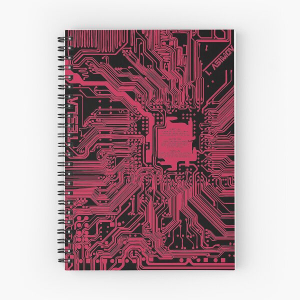 Item preview, Red computer electronic circuit, Asimov tribute designed and sold by angelisart.