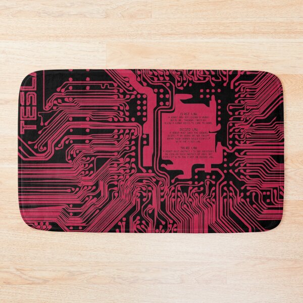 Item preview, Red computer electronic circuit, Asimov tribute designed and sold by angelisart.