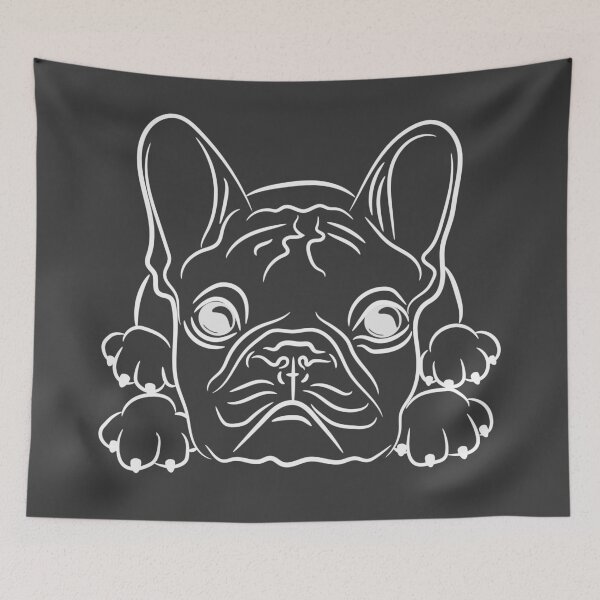 Item preview, French Bulldog Line Style on Dark designed and sold by tuzlay.