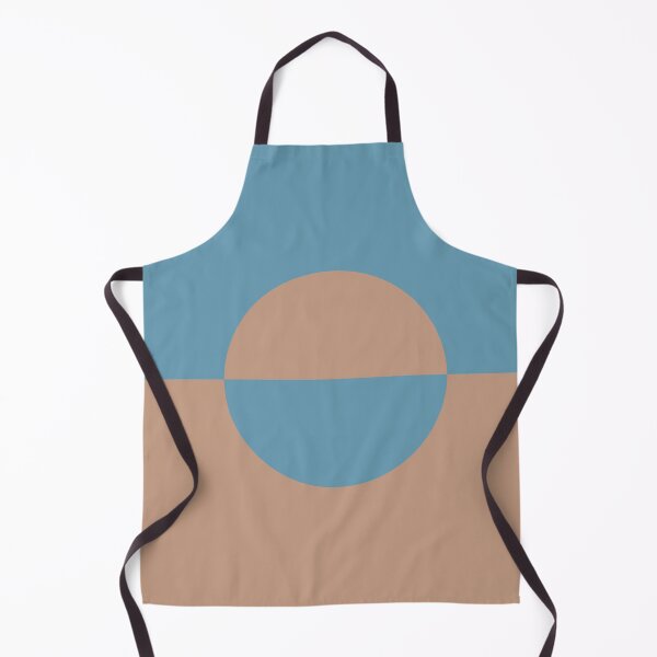 Item preview, Brown Mid Tone Blue Minimal Half Circle Design 2021 Color of the Year Canyon Dusk Plus Yacht Blue designed and sold by ColorOfTheYears.